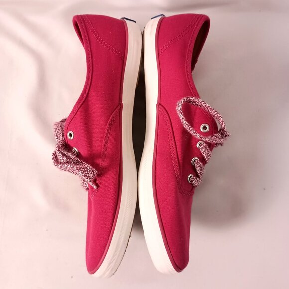 Keds Champion Canvas Sneakers Womens 7 Red Lace Up Casual Shoes - Picture 7 of 10